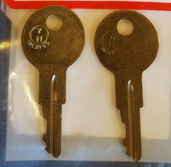 2 Keys For KEY CODE ES101-ES200 ESP Hon/Cam Lock/Truck Tool box/Timberlie desk