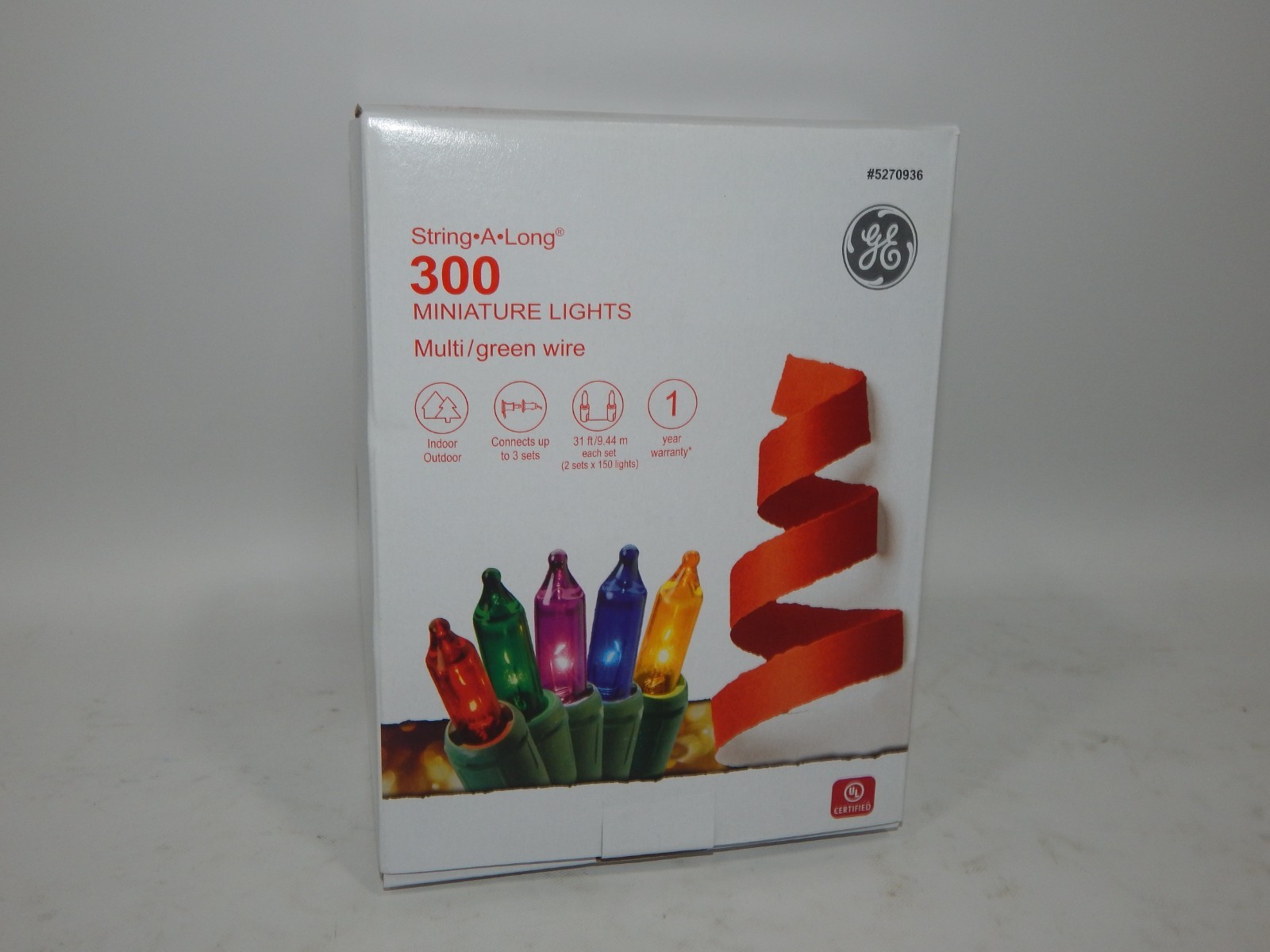 New String A Long GE 300 Mini Multicolor Christmas Lights 31 Feet 150x2 Holiday gallery