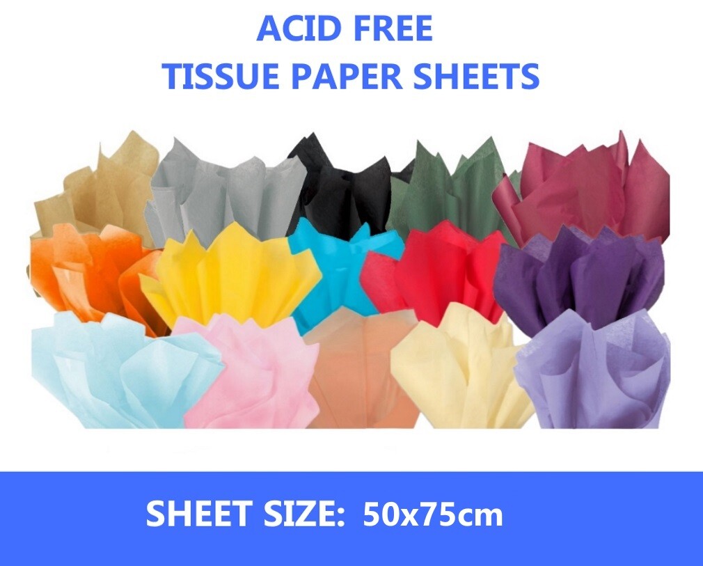 30 Large Sheets Acid Free 50x75cm Tissue Paper - 18gsm Wrapping Paper 20x30" gallery
