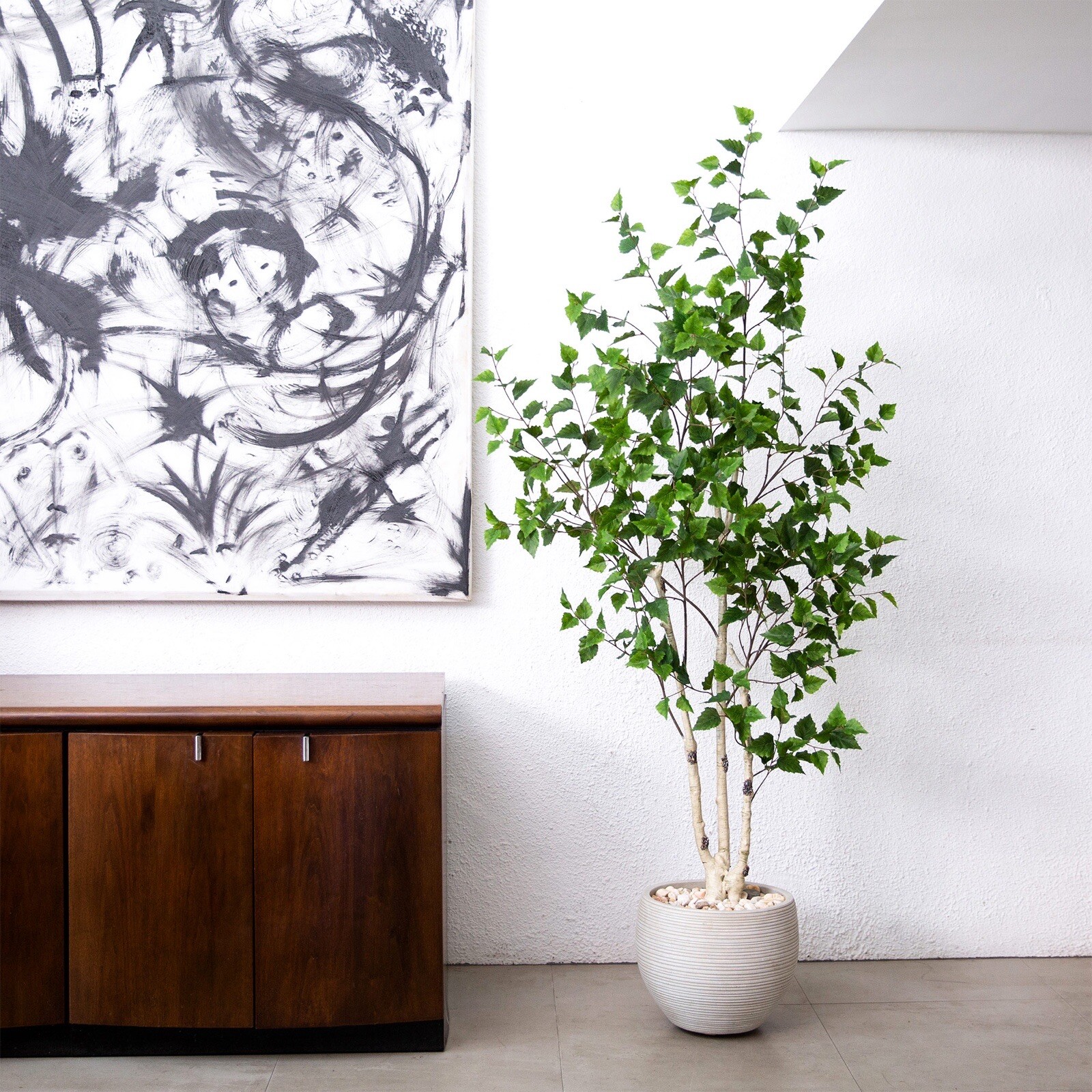 6’ Artificial Birch Tree Home Decor. Retail $199 gallery