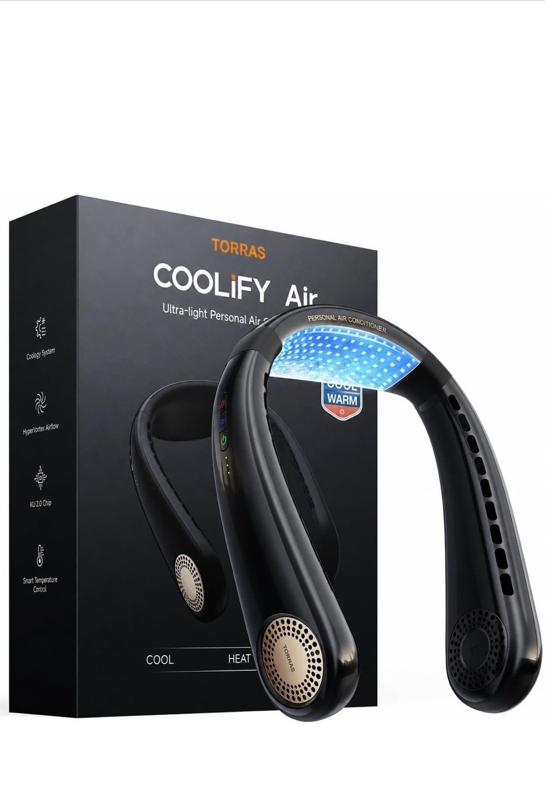 TORRAS Coolify Air Upgraded Neck Fan Air Conditioner, Upper-Lower Airflow, gallery