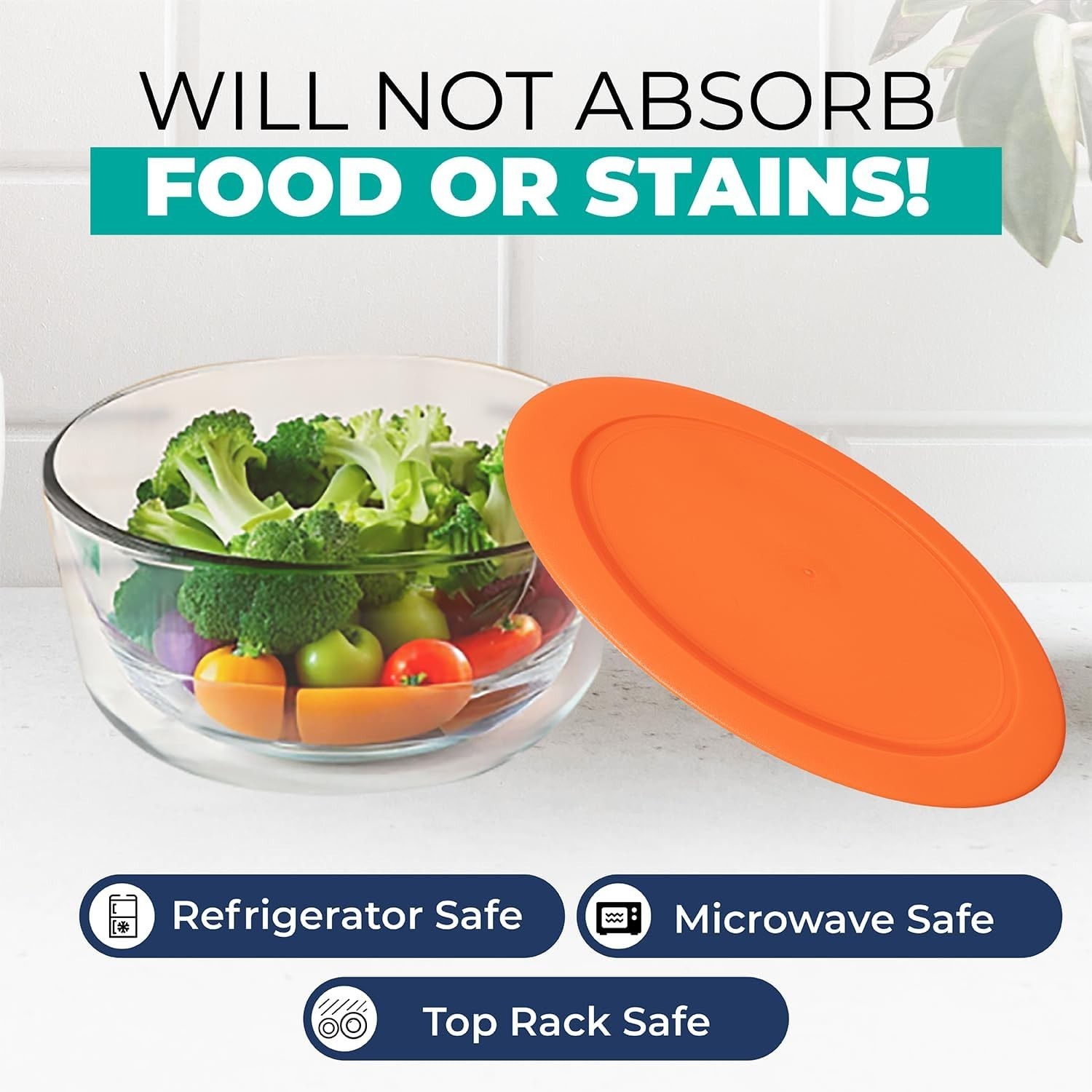 Replacement Lids for Pyrex Glass Containers 2-Cup 4-Cup 7 Cup Round 6pcs Food gallery