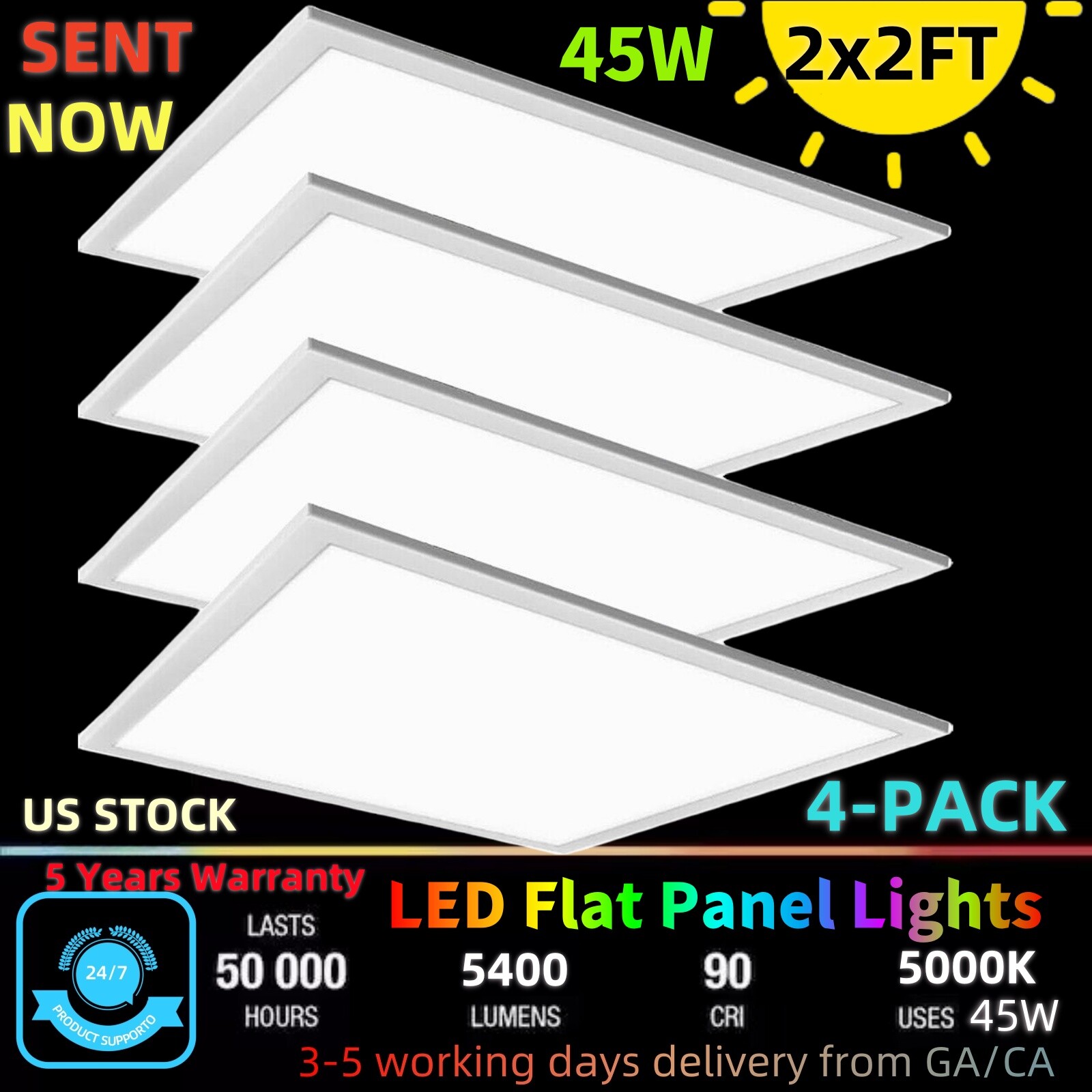 2X2 2x4 LED Flat Panel Recessed Back-Lit Drop Ceiling Light, Drop Ceiling Lamp gallery