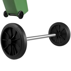 Garbage can Wheels Replacement Set with Hollow Shaft Plastic Trash can Pulley…