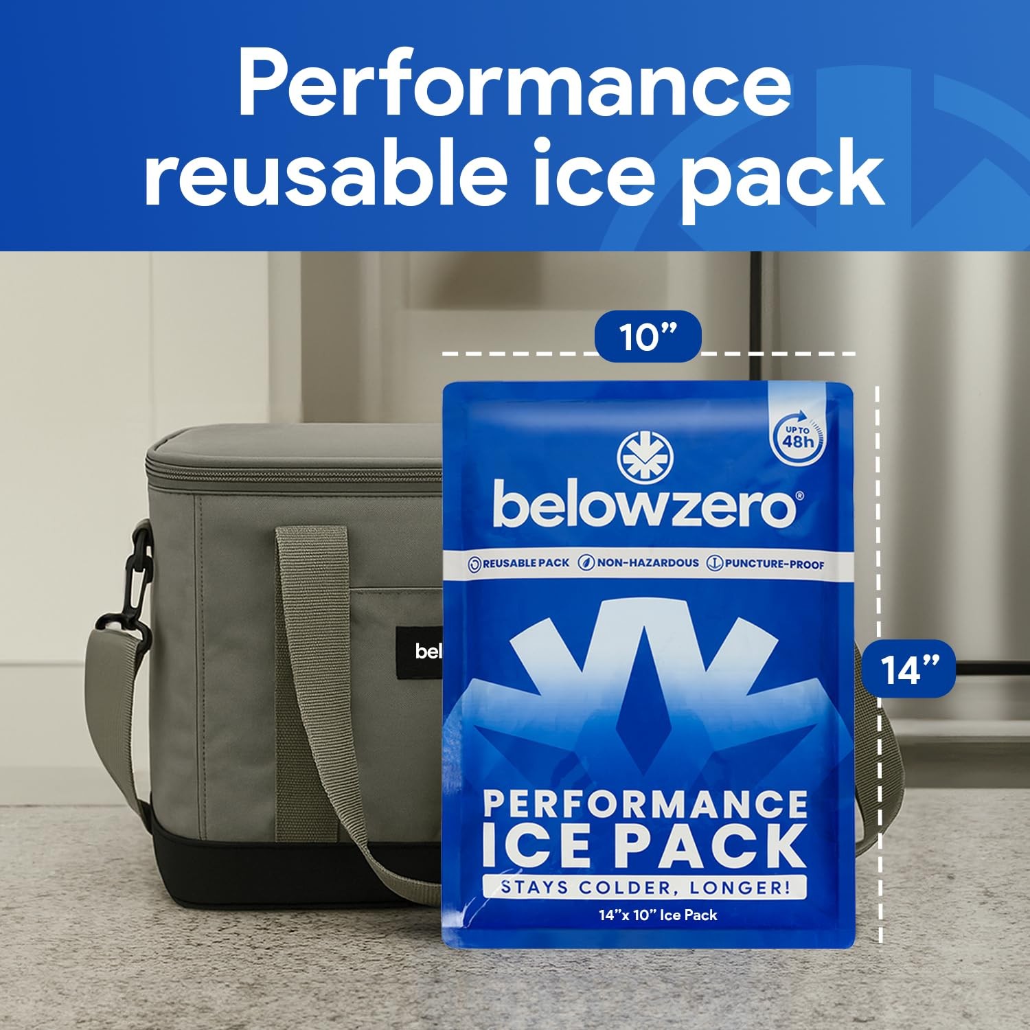 Below Zero Prefilled Reusable Ice Packs for Coolers Long Lasting Freezer Blocks gallery