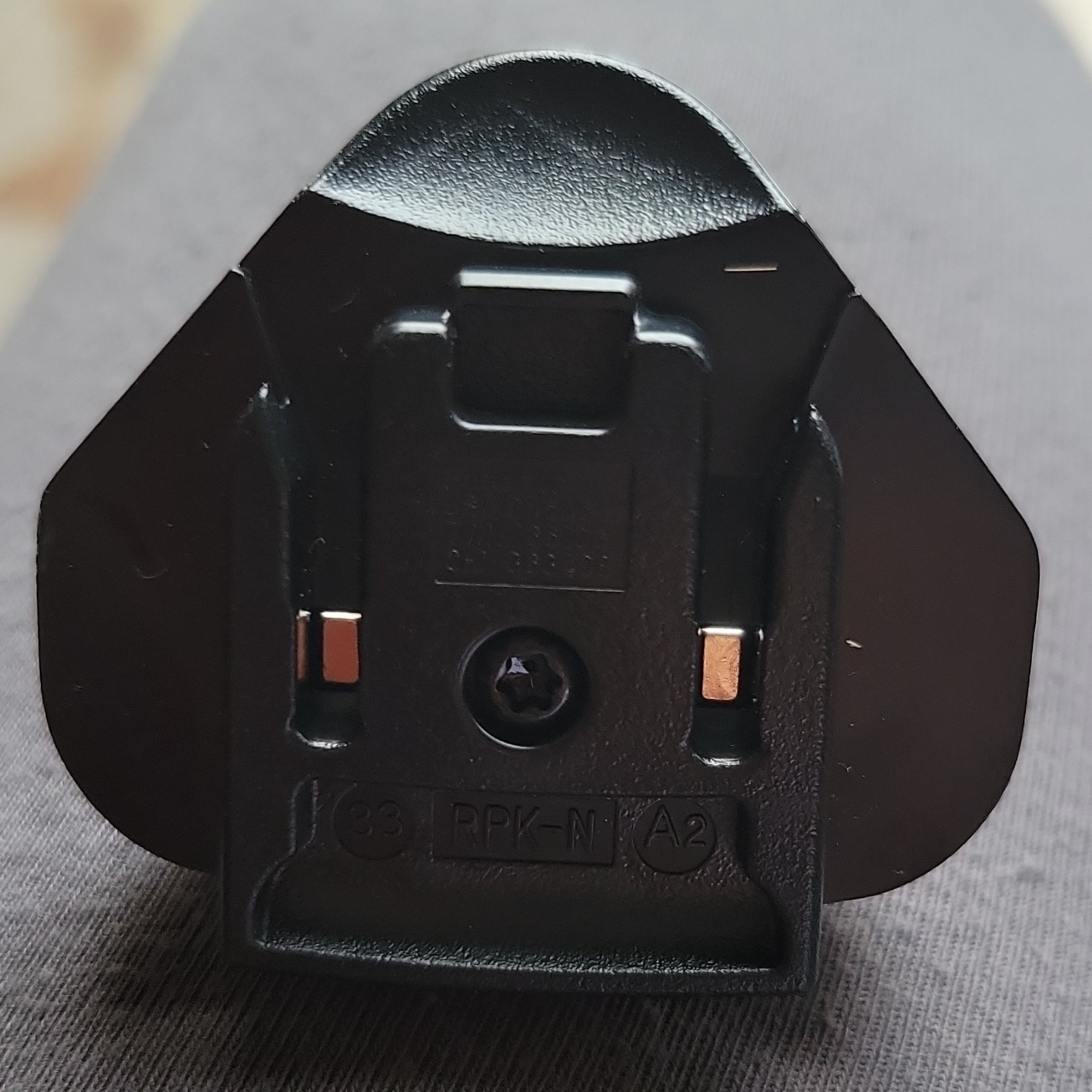 UK Plug Electrical Outlet Adapter Black Single Outlet Plastic Metal RPK-N A2 gallery