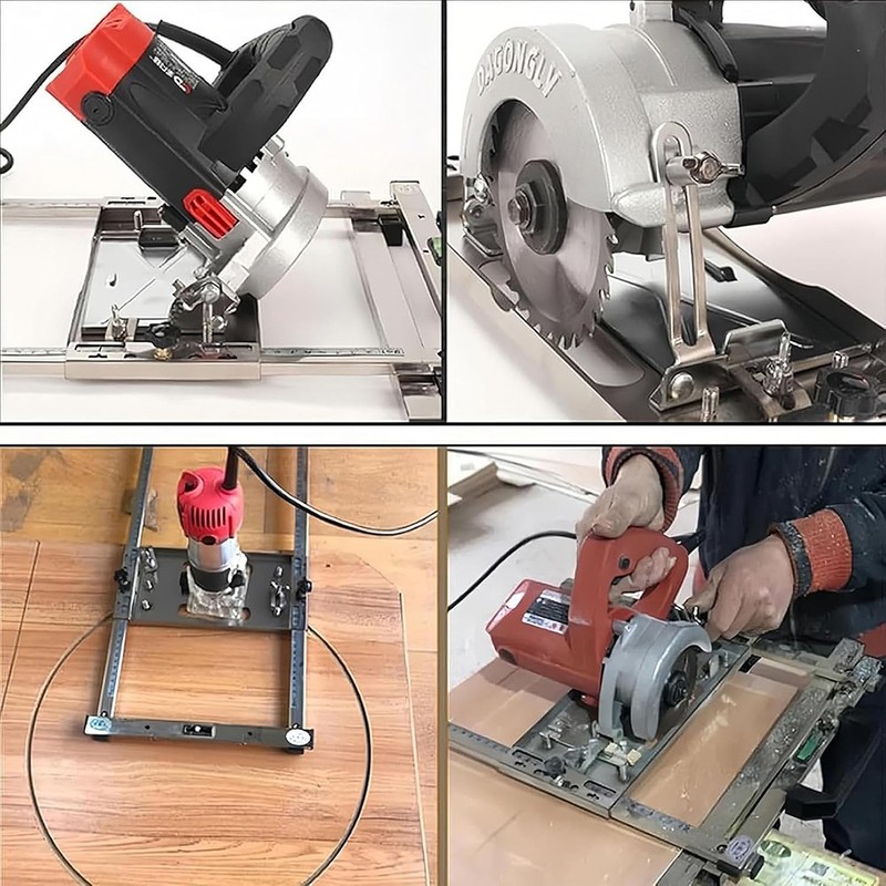 Cutting Machine Edge Guide Positioner 12.6 Inch Adjustable Circular Saw Guide US gallery