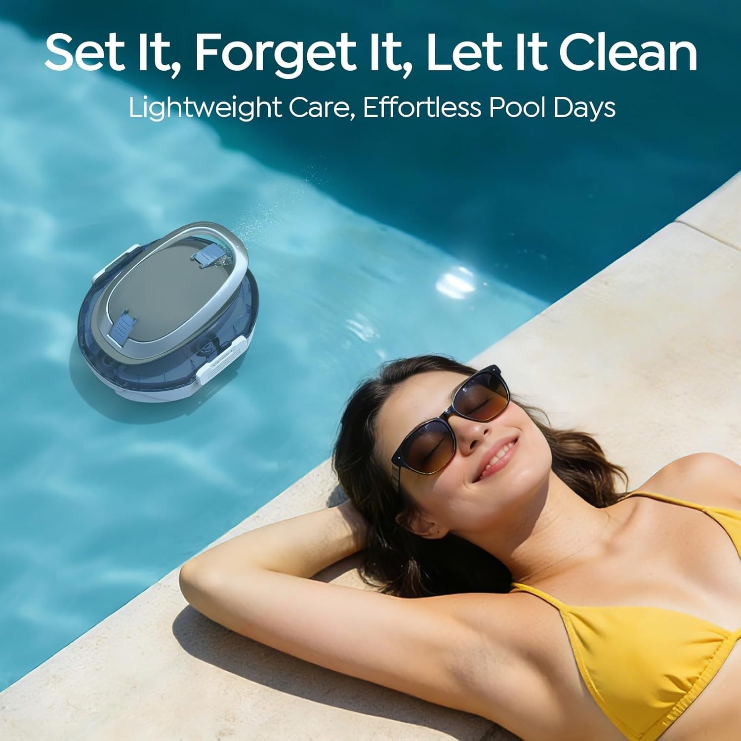 Automatic Pool Cleaner for Above Ground Pools Robotic Vacuum Frost Blue Cleaner gallery