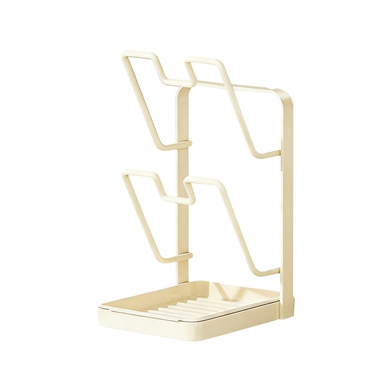 Kitchen Pot Lid Storage Rack, Multifunctional 135° Pot Lids Organizer Rack gallery