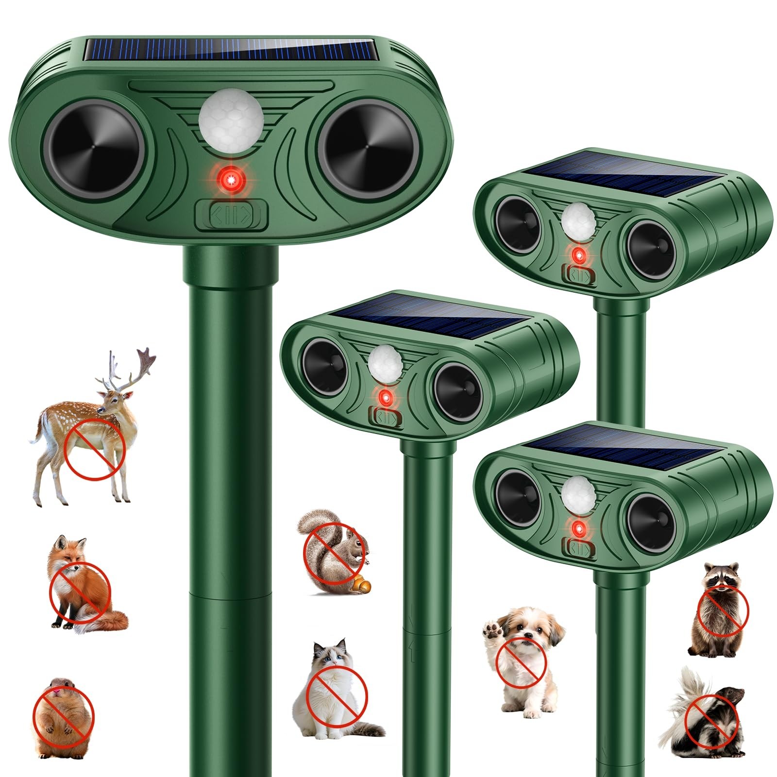 Ultrasonic Solar Animal Repellent - Motion Sensor Deer, Squirrel, Cat, Dog Deter gallery