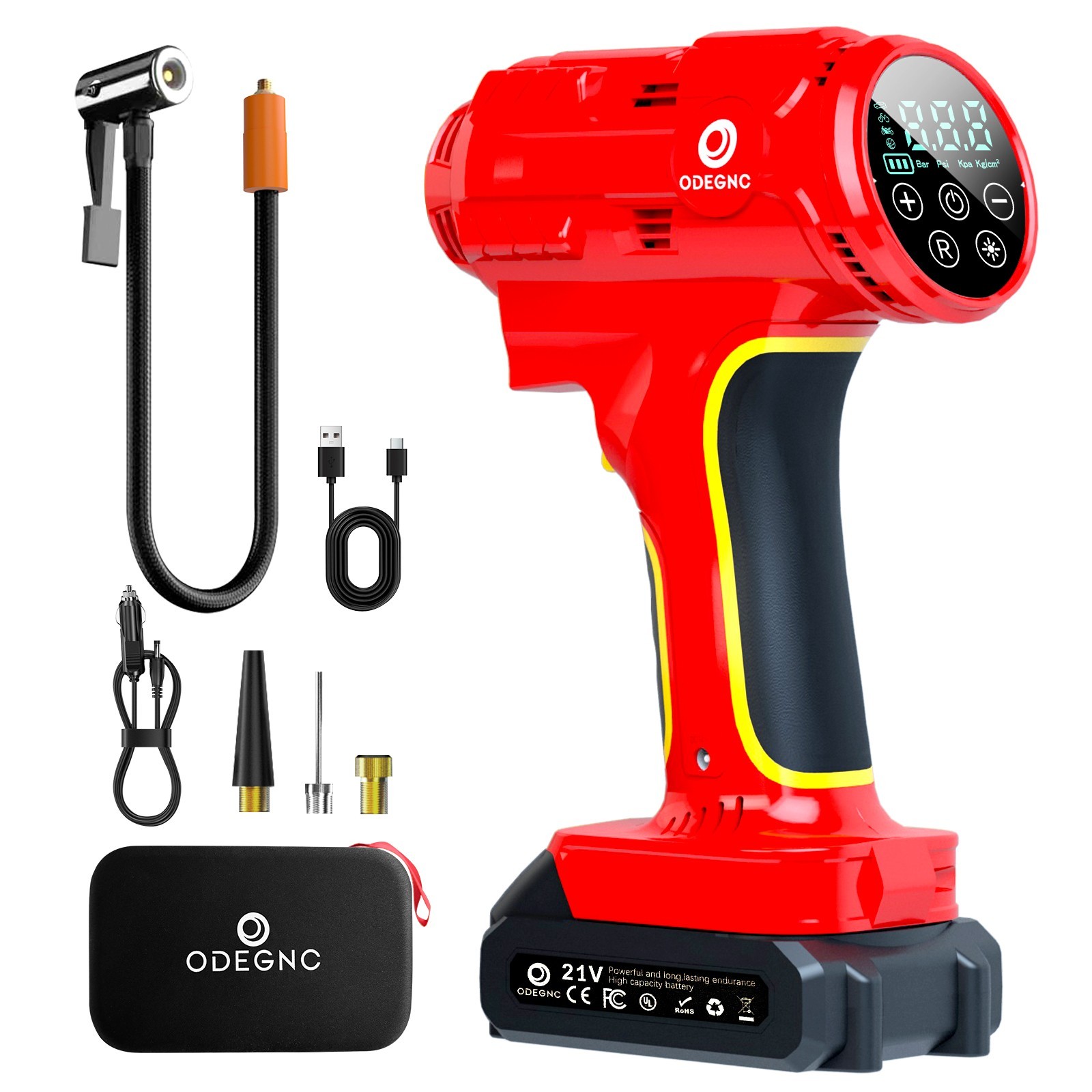 Car Air Tire Inflator Portable Compressor Digital Electric Auto 160PSI 21V gallery