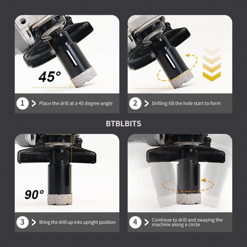 Diamond Drilling Core Bits Set Kit Hole Saw For Marble Granite Tile Porcelain gallery