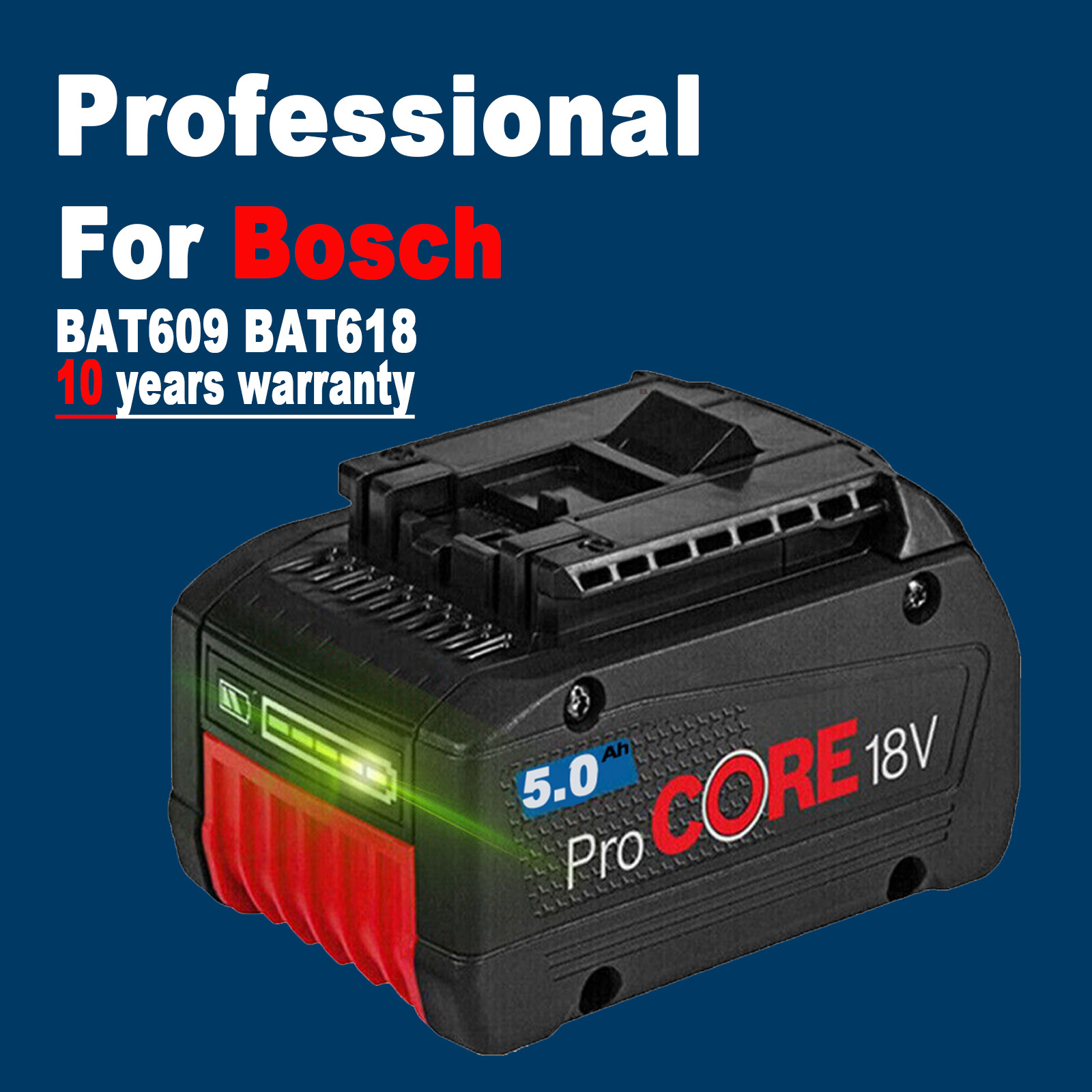 BAT609 For BOSCH 18V CORE 18 Volt 7.0 Ah High Performance Battery Li-ion BAT618 gallery