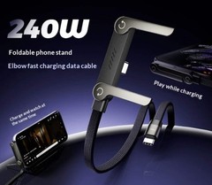 Fast Charging Foldable Bracket Data Cable 2-in-1 Data Wire Foldable Phone Tablet