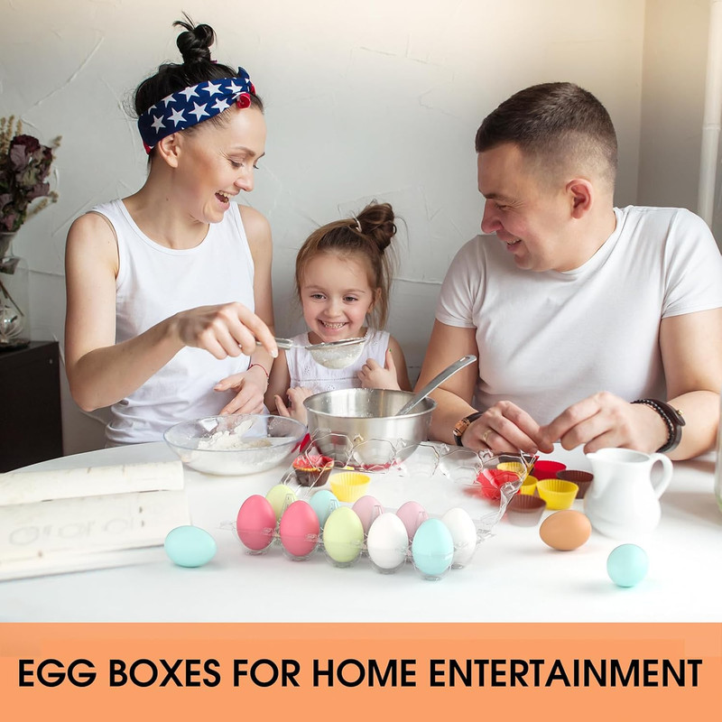 100 Pack Egg Cartons Cheap Bulk 12 Count Clear Plastic Egg Containers for Chicke gallery