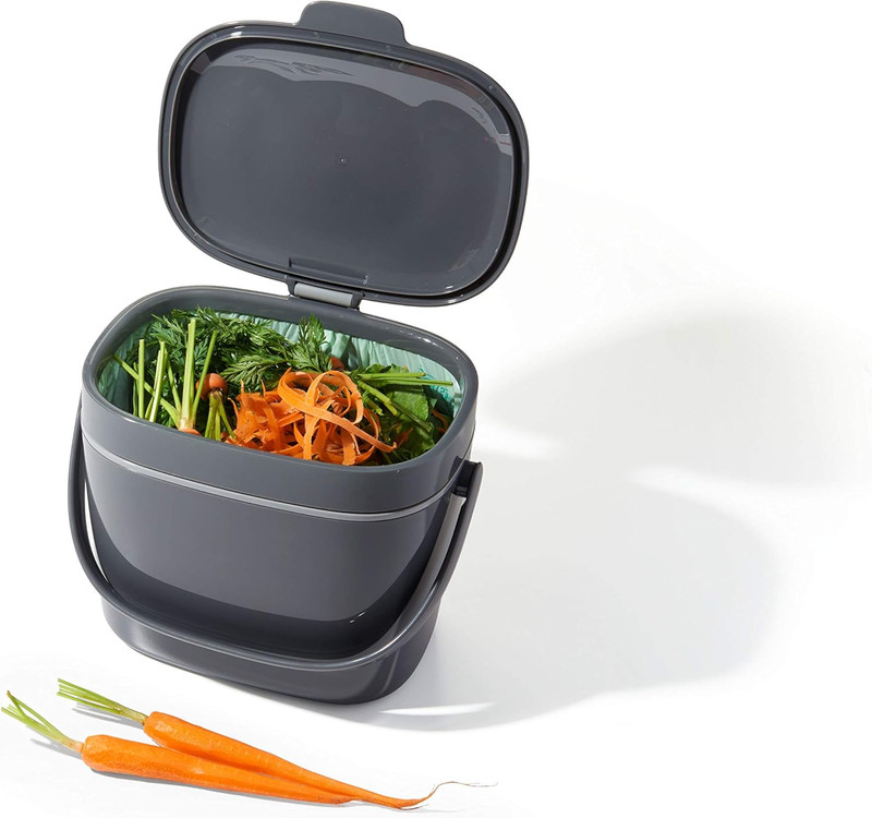 OXO Good Grips EASY-CLEAN COMPOST BIN - CHARCOAL - 1.75 GAL/6.62 L gallery