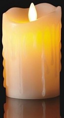 Flameless Pillar Candle Color Ivory Size: 6″ x 4″ Child Pet Safe Auto Off Timer