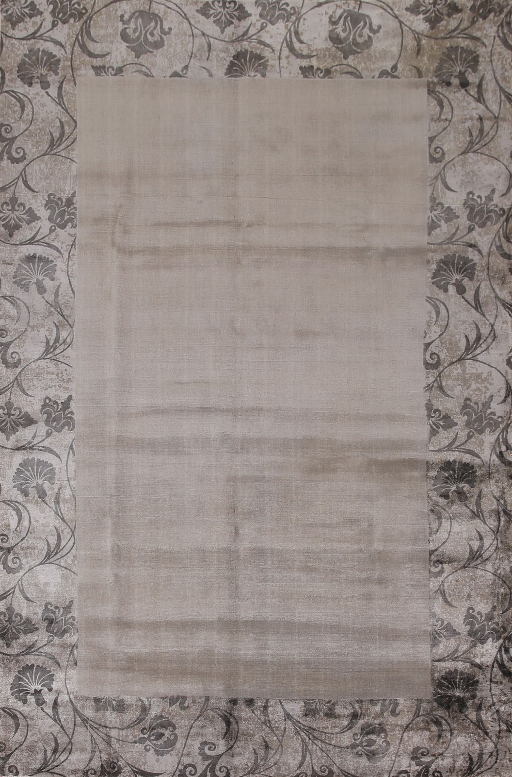 Bordered Abstract Modern Area Rug Living Room Handmade Contemporary Carpet 7x10 gallery
