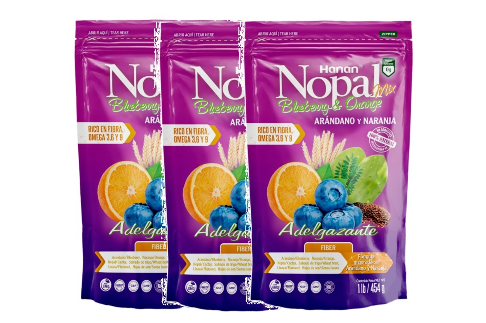 NOPAL MIX Arandano con Naranja - Blueberry with Orange Mix Bag x 454 g gallery