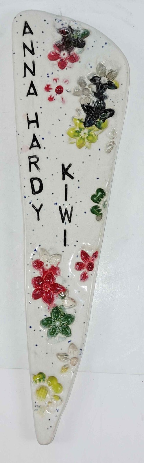 STUDIO POTTERY UK HAND MADE CERAMIC PLANT MARKER CLARK OR ANNA HARDY KIWI - EUC! gallery