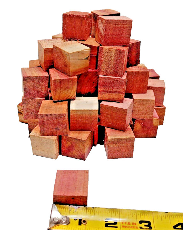 60 Aromatic Red Cedar Wood Blocks CHEMICAL FREE BUG/MOTH REPELLENT SHIPs FREE! gallery