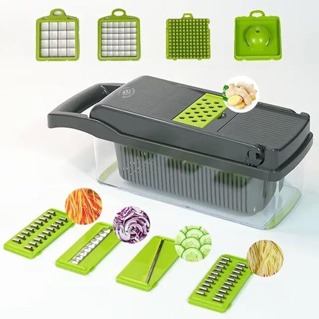 16-In-1 Vegetable Fruit Kitchen Chopper Cutter Food Onion Veggie Dicer Slicer US gallery