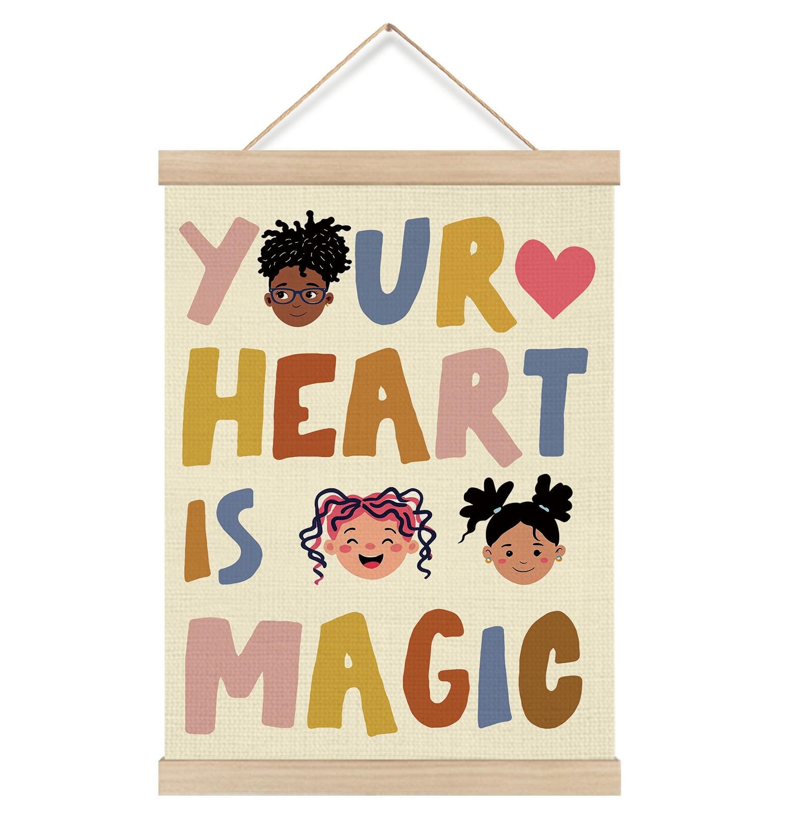 Inspirational Classroom Diversity Inclusion Wall Art Poster Framed, Your Hear... gallery