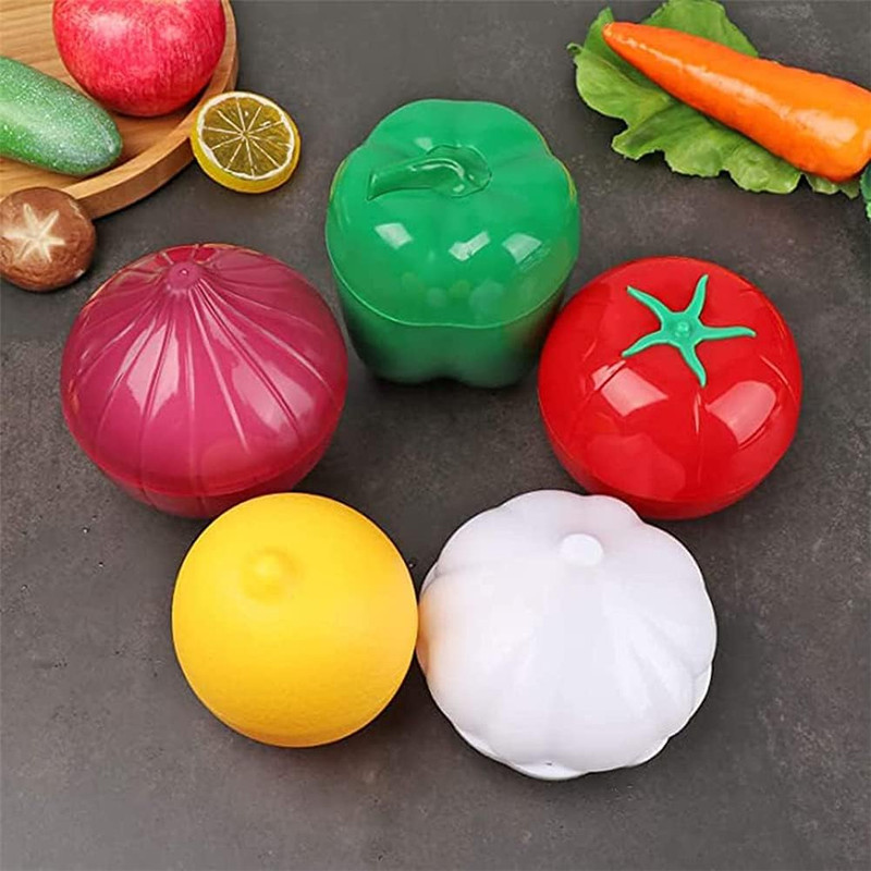 5Pcs Vegetable Storage Boxes Fruit Fresh Keeping Containers Reusable Plastic Set gallery