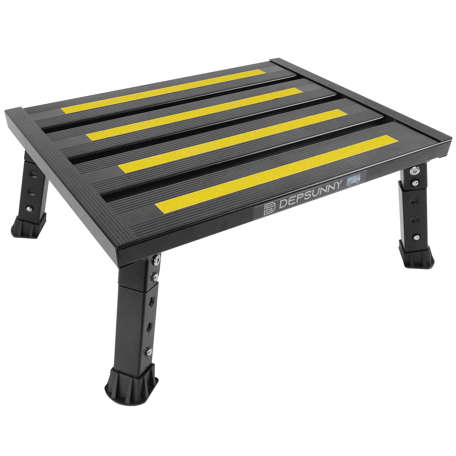 Adjustable Height Aluminum RV Step, Stable Foldable Platform Step Stool, Supp... gallery