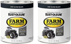 Rust Oleum Specialty Farm Implement Low Gloss Black Paint Quart Pack Of 2
