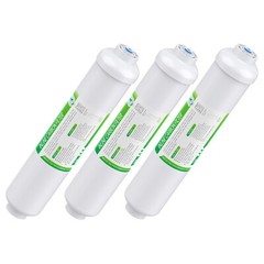 3 Pack 10″ T33 Inline Post Carbon Water Filter for 5-Stage RO Reverse Osmosis