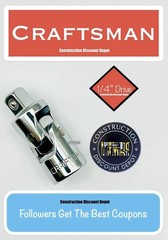 1/4″ Craftsman Universal Joint Socket, 1/4-Inch Drive CMMT99216 Adapter