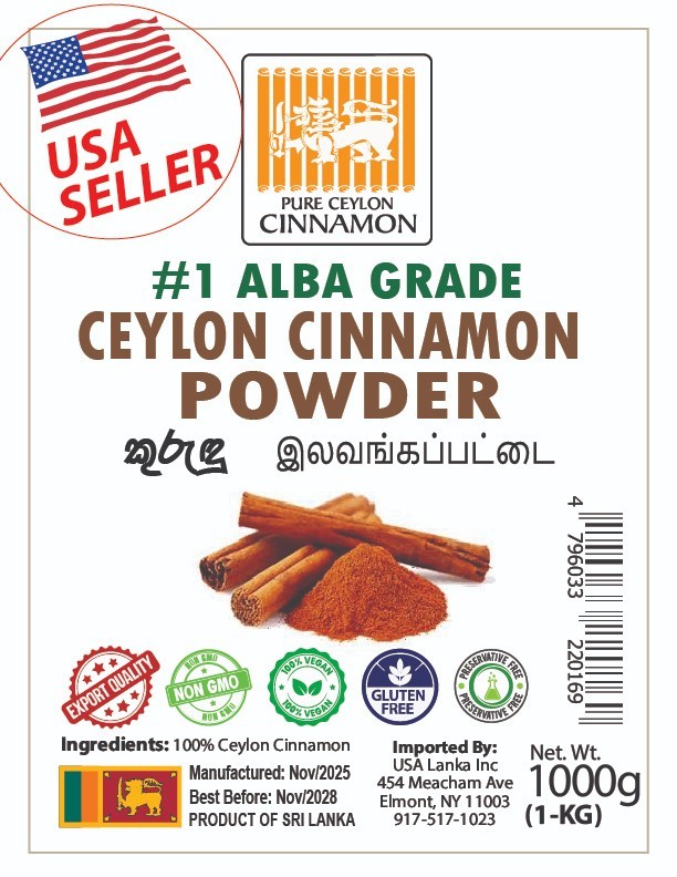 #1 Alba Grade 100% - Pure Ceylon Cinnamon Powder - 1kg (2.2-lb) - BEST ON EBAY gallery