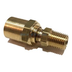 BRASS REUSABLE FITTING ADAPTER 1/4″ NPTF MALE X 3/8″ HOSE ID X 5/8″ HOSE OD