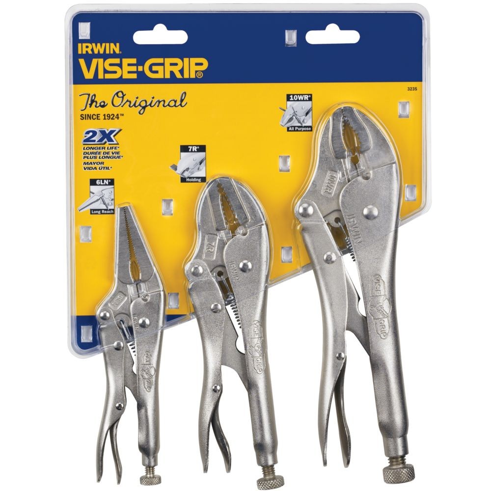 IRWIN Vise-Grip 323S 3pc Original Locking Pliers Set 10WR 7R 6LN gallery
