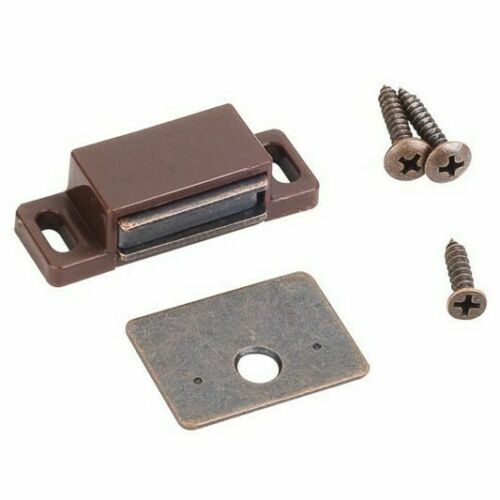 5-Pack 15 lb Brown Single Magnetic Catch with Bronze Strike and Screws gallery