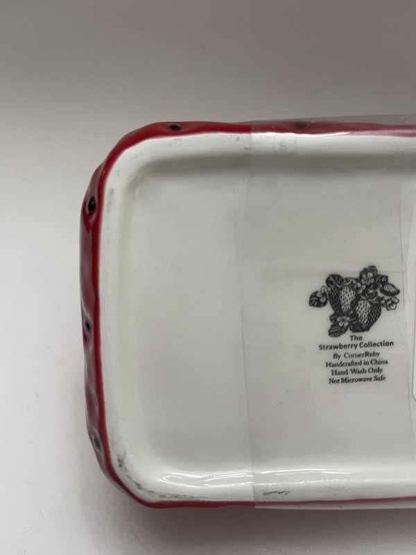 The Strawberry Collection By CornerRuby Butter Dish Hand wash Only gallery