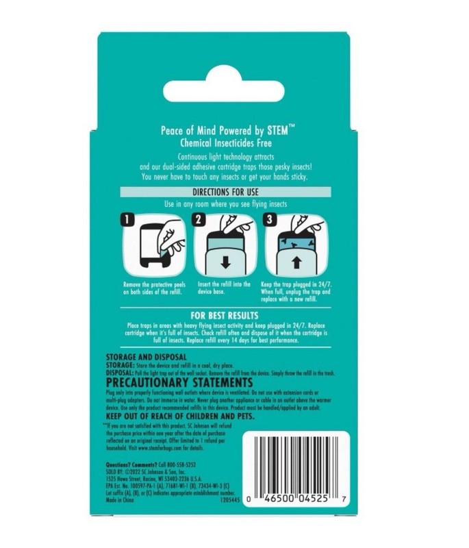 STEM Flying Insects Light Trap Cartridges, Fruit Flies, Gnats, 4 Refills Total gallery