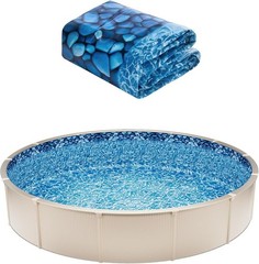8-ft Round Above Ground Pool Liner, Overlap Pool Liners, Standard Gauge Vinyl, 4