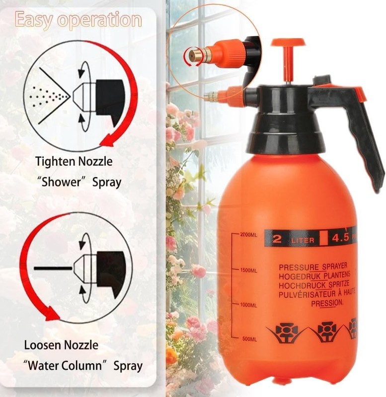 2 Pack Handheld Pump Sprayer, Garden Pressure Water Spray Bottle with Adjusta... gallery