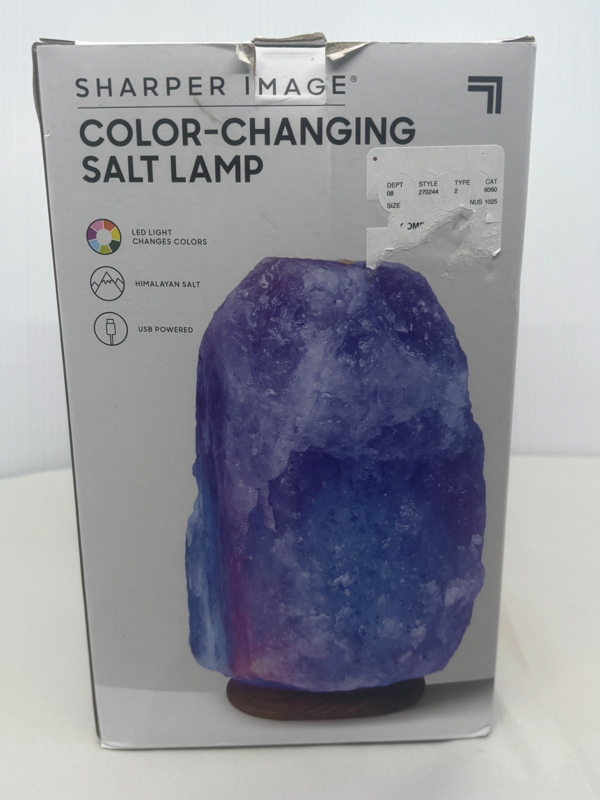 Sharper Image Himalayan Salt Lamp LED Color Changing USB Powered NEW OPEN BOX gallery