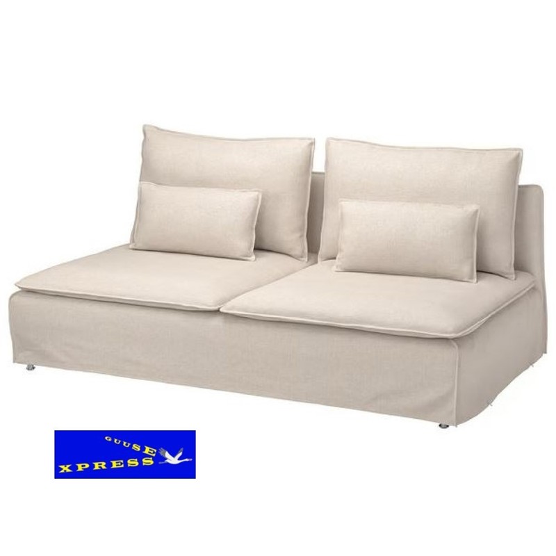 NEW IKEA SODERHAMN GRANSEL NATURAL SOFA SECTION SLIPCOVER COVER 305.190.72 gallery