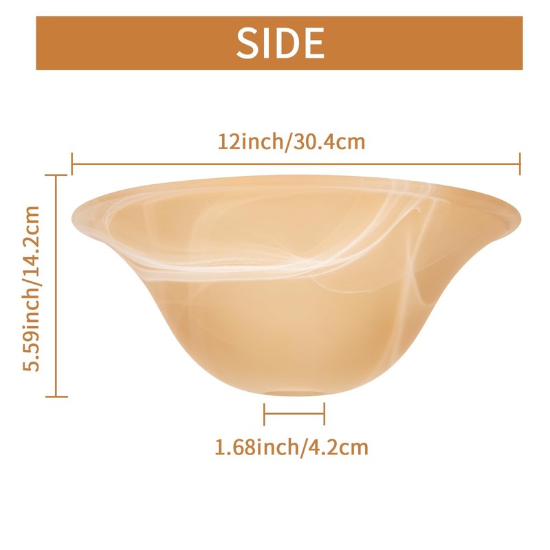 Glass Lamp Shade Replacement for Torchiere Floor Lamps，Lamp Shade for Floor L... gallery