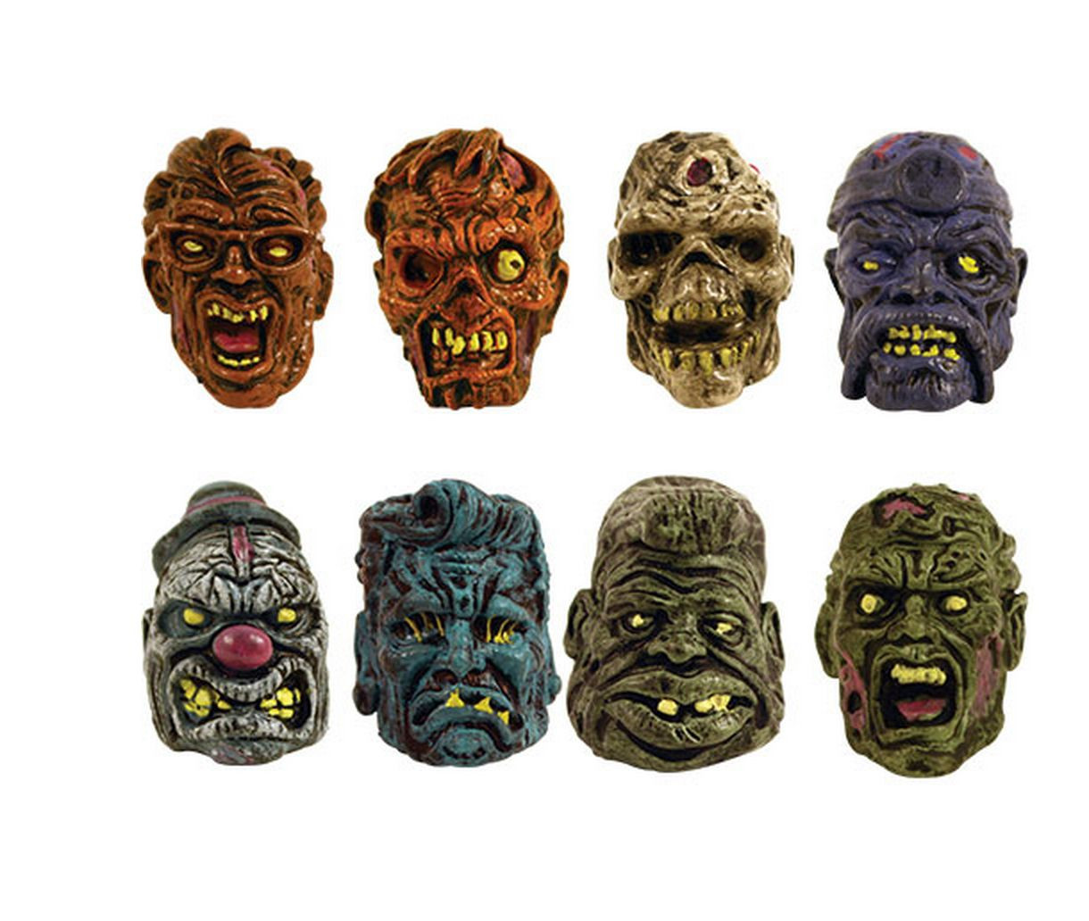 ZOMBIE PLANET Pencil Toppers Set 10 pc 2 Doubles Figures Party Favors 1" Zombie gallery