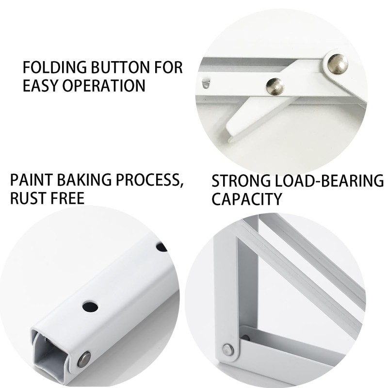 White Folding Shelf Brackets Max. Load 220 lb, Heavy Duty DIY Wall Mounted Sh... gallery
