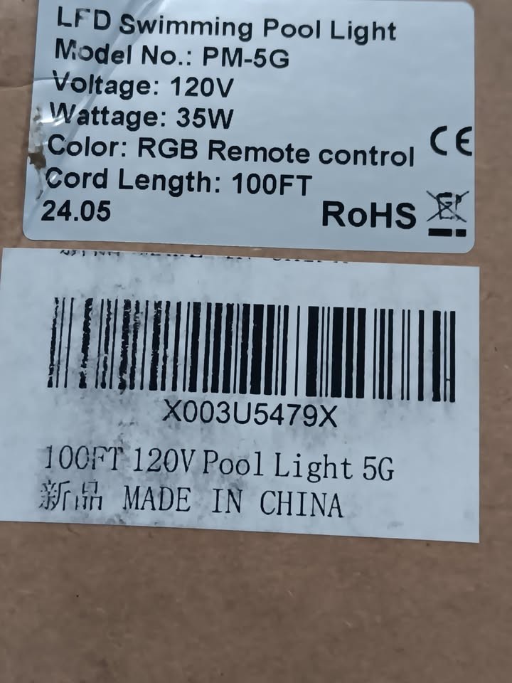 10" Pool Light With remote and 100' Cord gallery