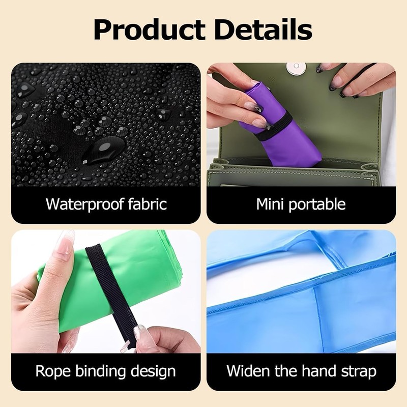 Foldable Shopping Bag, Washable Reusable Grocery with Holder, Nylon Lightweight gallery