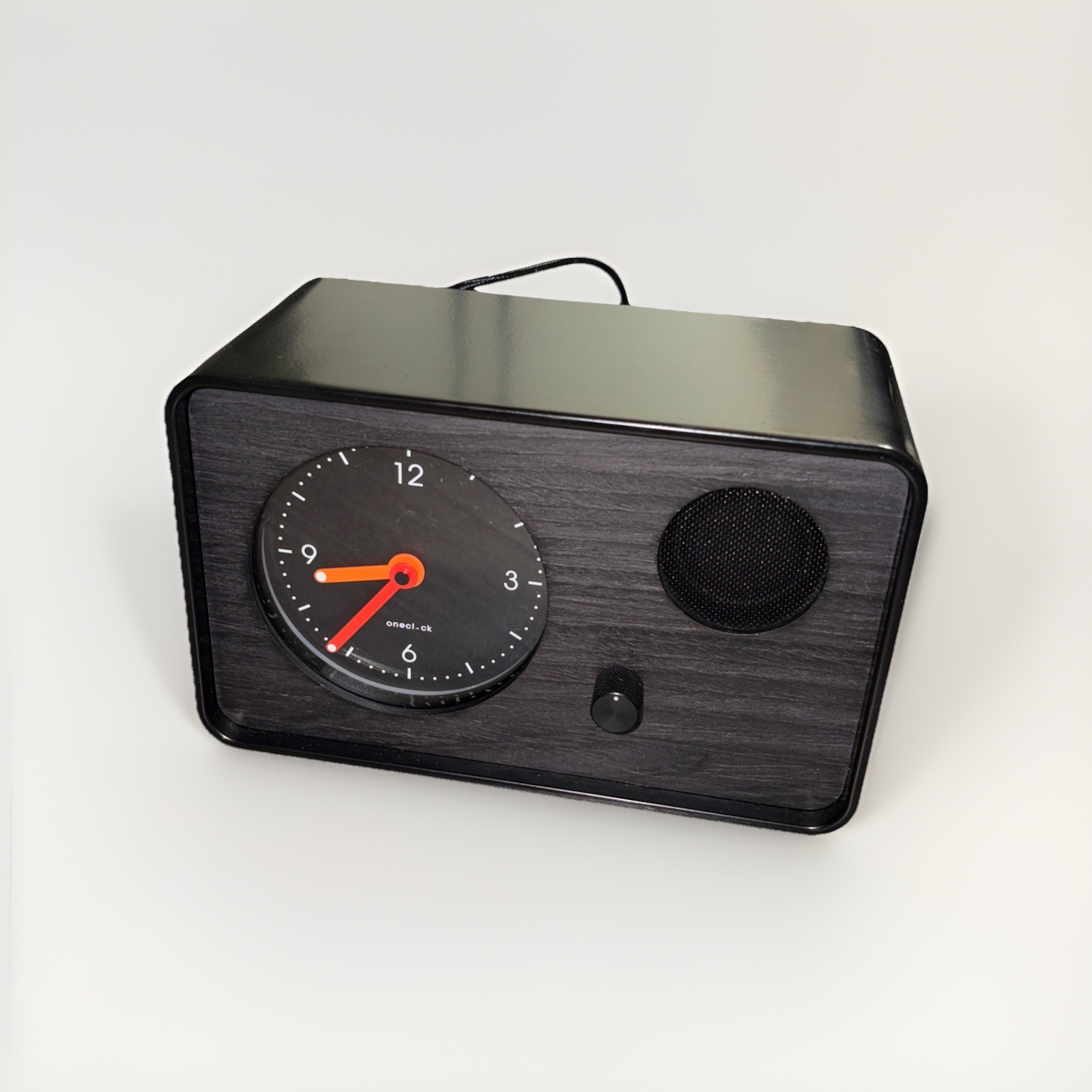 OneClock Gentle Wake Analog Modern Alarm Clock, Black & Black gallery