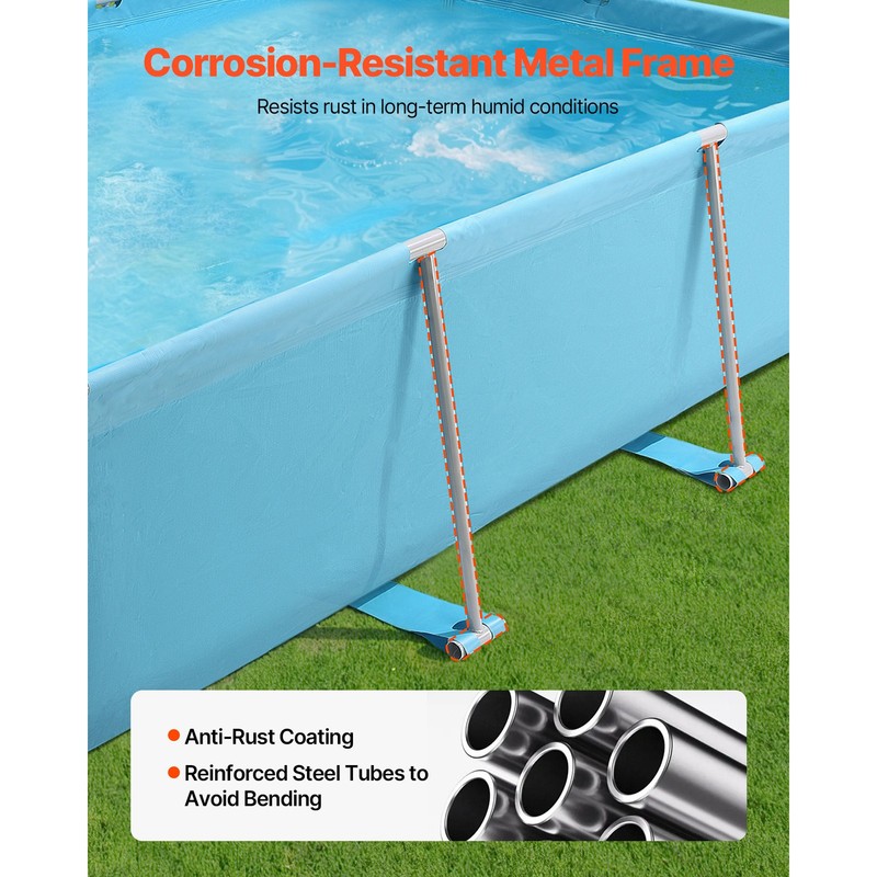 Uimoso Rectangular Steel Frame Pool 118 x 78 x 30 in Above Ground Swimming Pool gallery