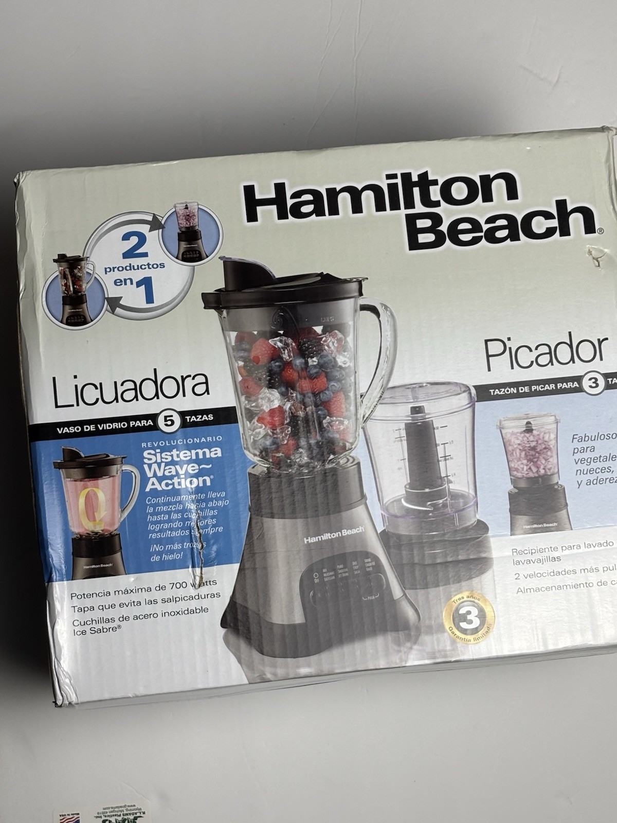 Hamilton Beach 2-in-1 Blender & Chopper 58164 New Open Box 40oz Glass gallery